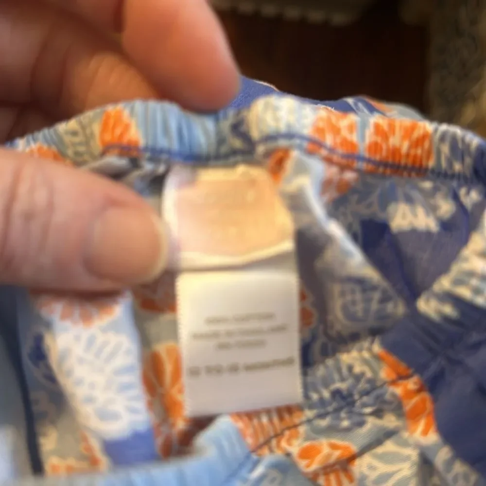 JANIE AND JACK Floral Blue and Orange Cotton Dress 12-18m 12m 18m